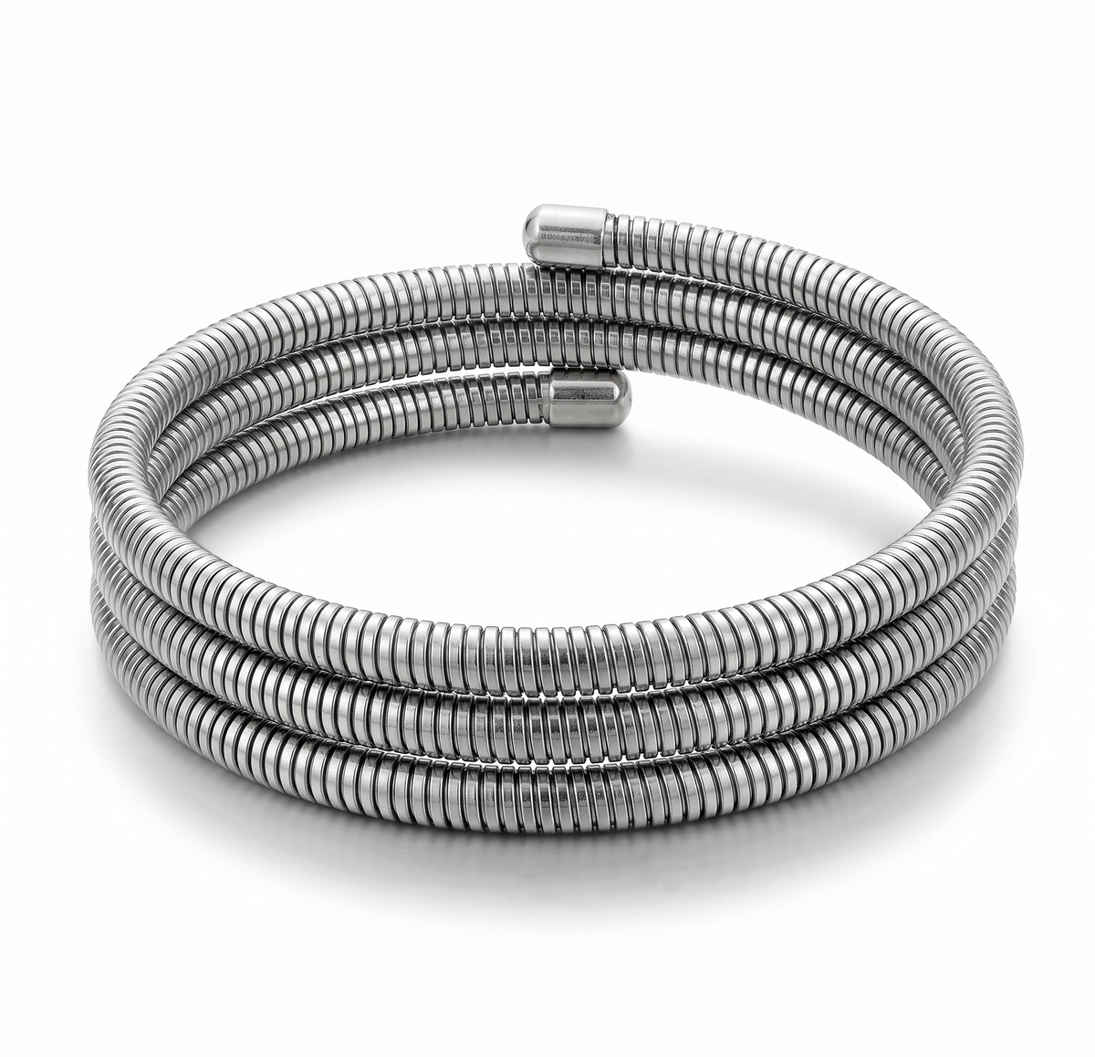Bracelete Coil aço inoxidável Eloz Studio - fundo branco
