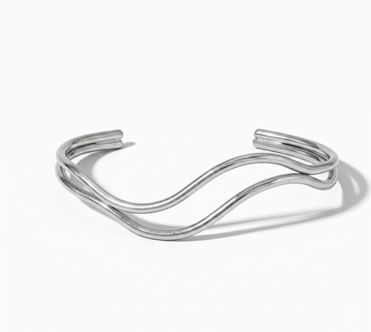 Bracelete Swell aço inoxidável Eloz Studio - detalhe