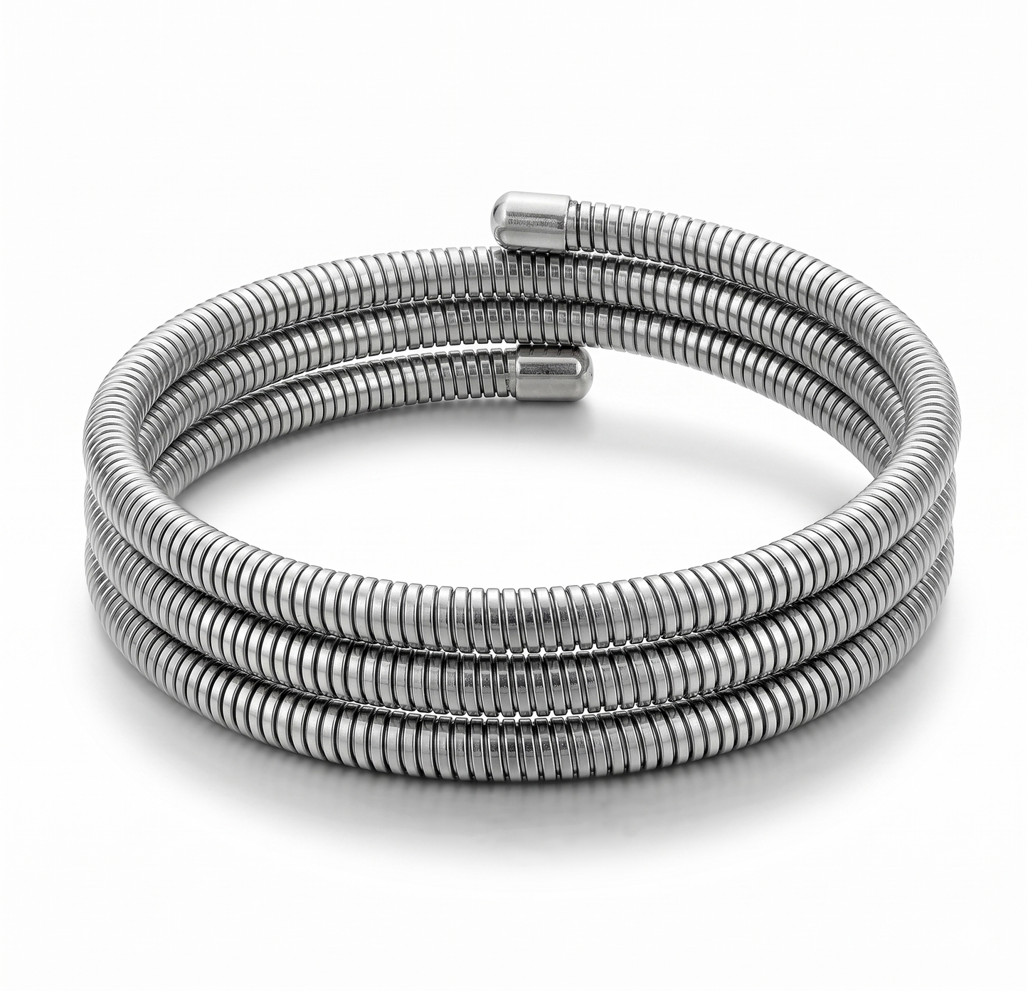 Bracelete Coil aço inoxidável Eloz Studio - fundo branco