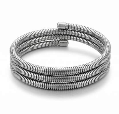 Bracelete Coil aço inoxidável Eloz Studio - fundo branco