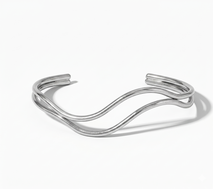 Bracelete Swell aço inoxidável Eloz Studio - detalhe