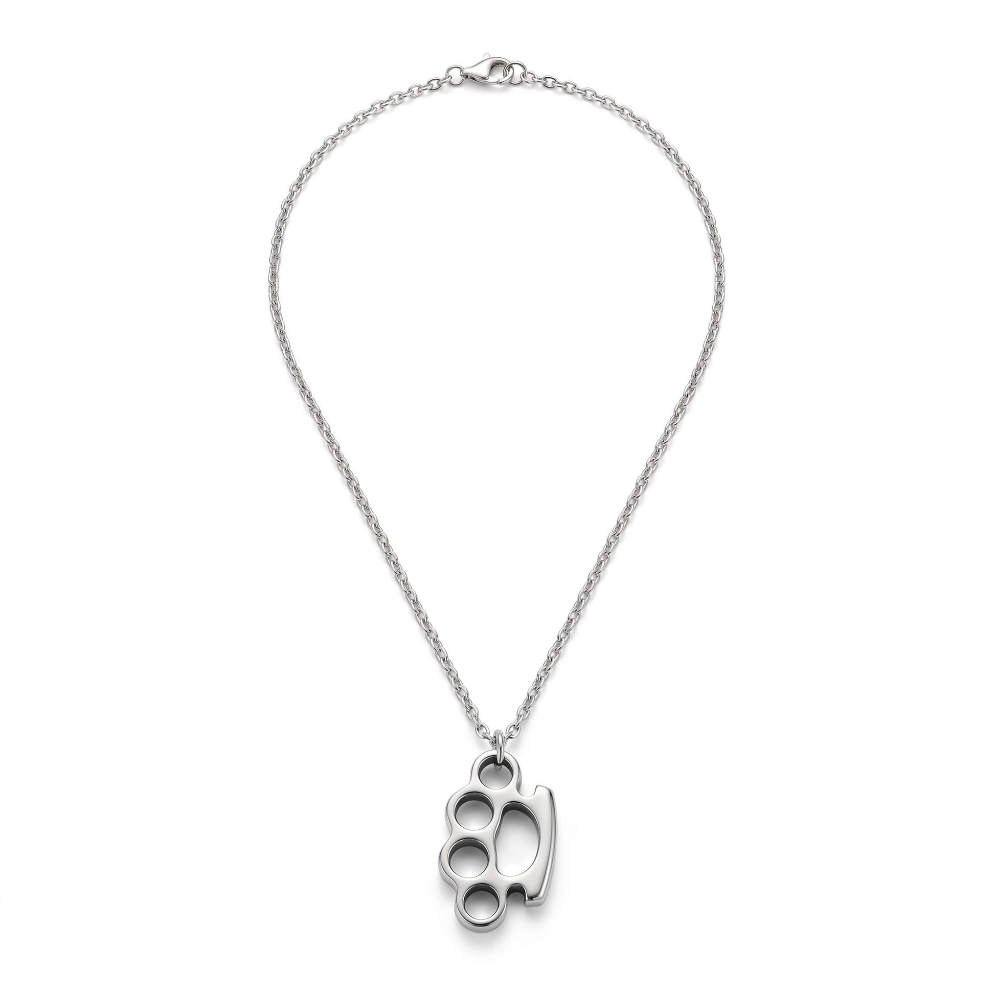 Colar Brass Cuff Pendant aço inoxidável Eloz Studio - fundo branco