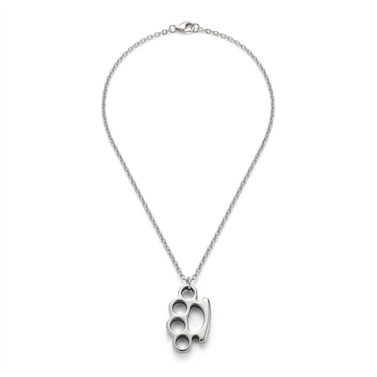 Colar Brass Cuff Pendant aço inoxidável Eloz Studio - fundo branco