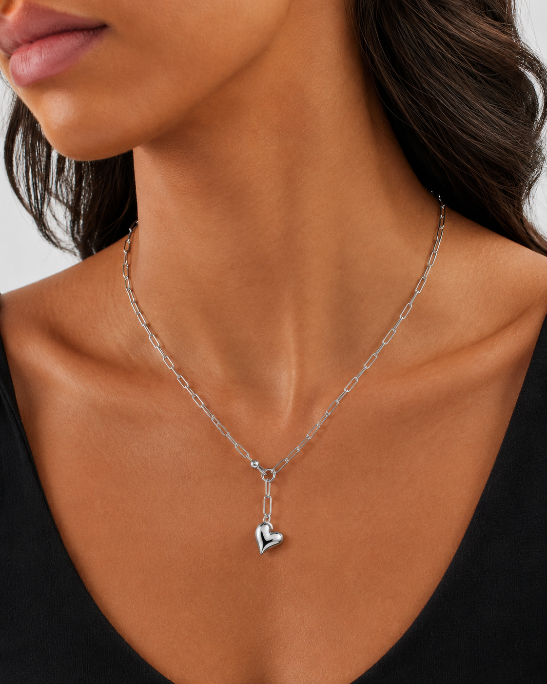 Colar Desire Pendant aço inoxidável Eloz Studio - com modelo