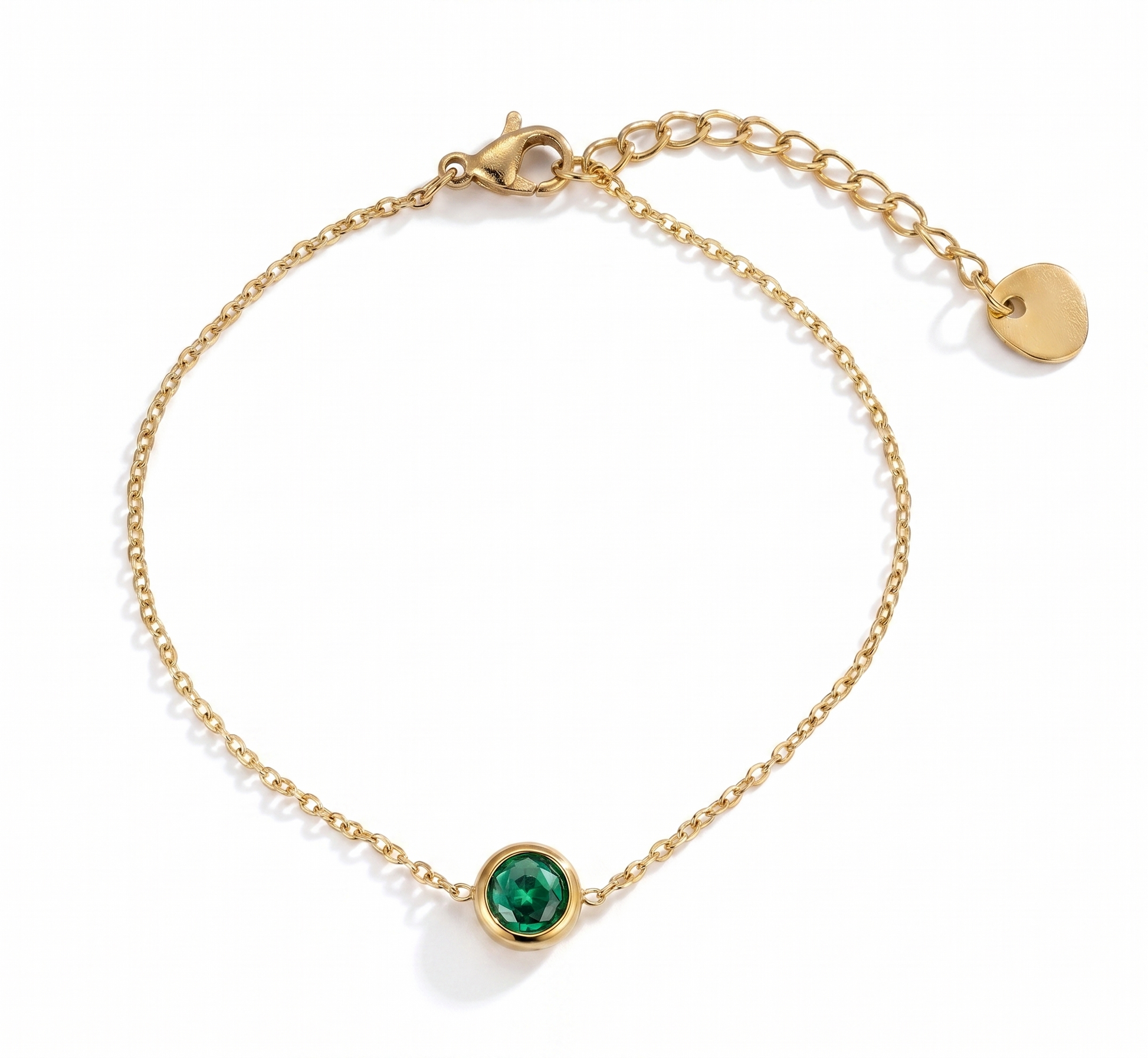 Colar Emerald Pendant aço inoxidável Eloz Studio - fundo branco
