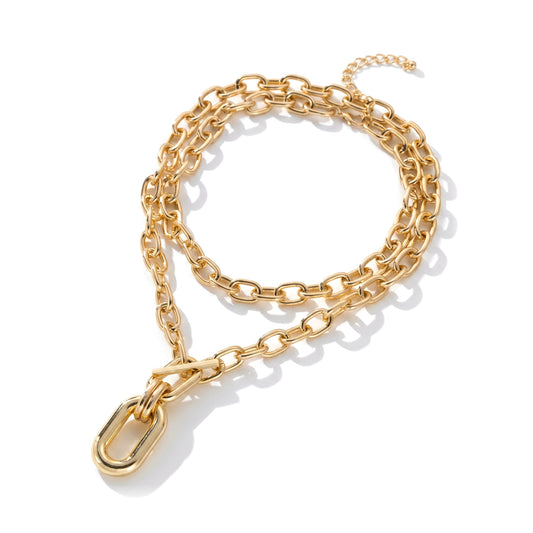Corrente Golden Elo aço inoxidável Eloz Studio - fundo branco