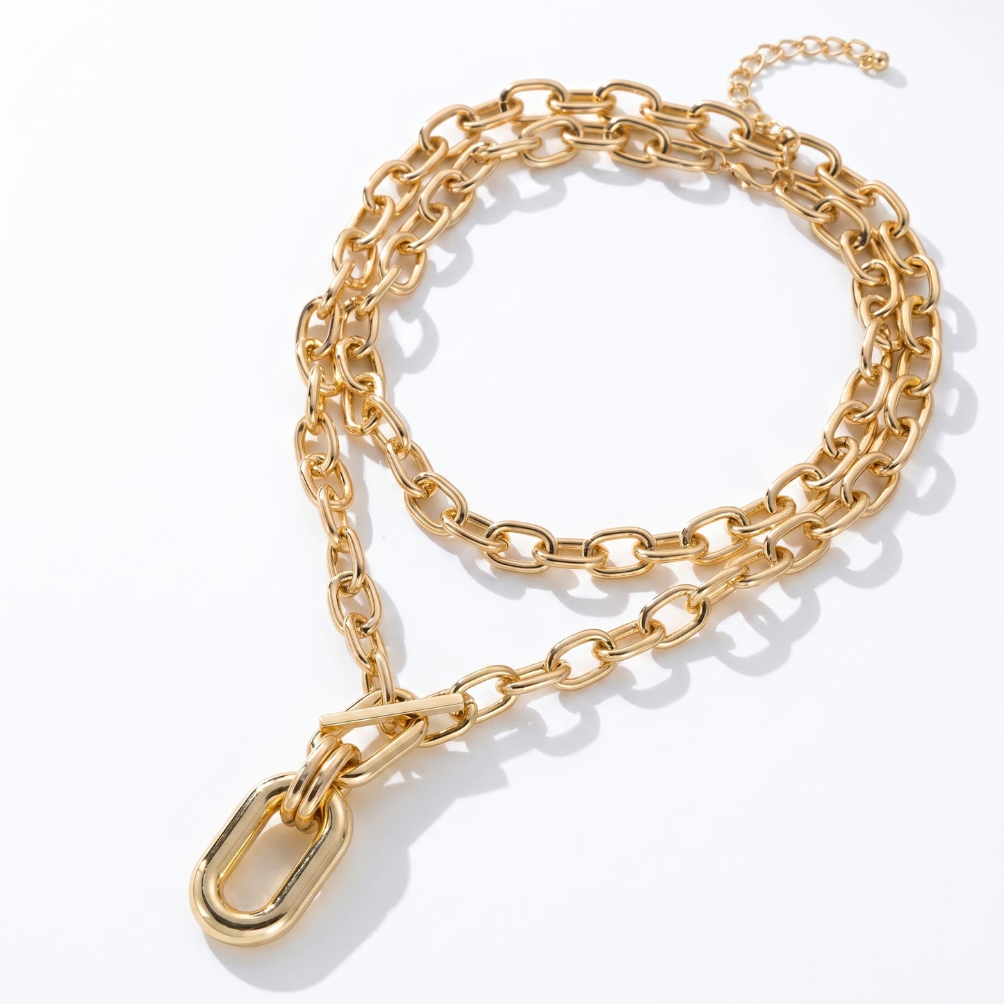 Corrente Golden Elo aço inoxidável Eloz Studio - fundo branco