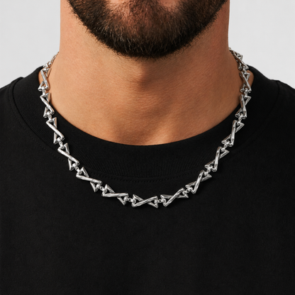 Corrente Infinity aço inoxidável Eloz Studio - com modelo