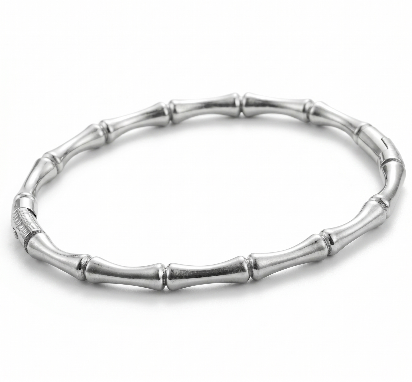 Pulseira Bamboo aço inoxidável Eloz Studio - fundo branco