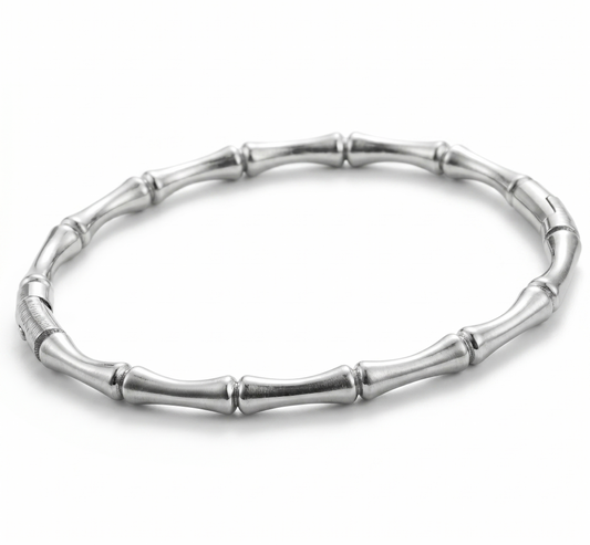 Pulseira Bamboo aço inoxidável Eloz Studio - fundo branco