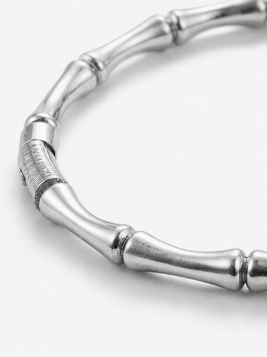 Pulseira Bamboo aço inoxidável Eloz Studio - detalhe