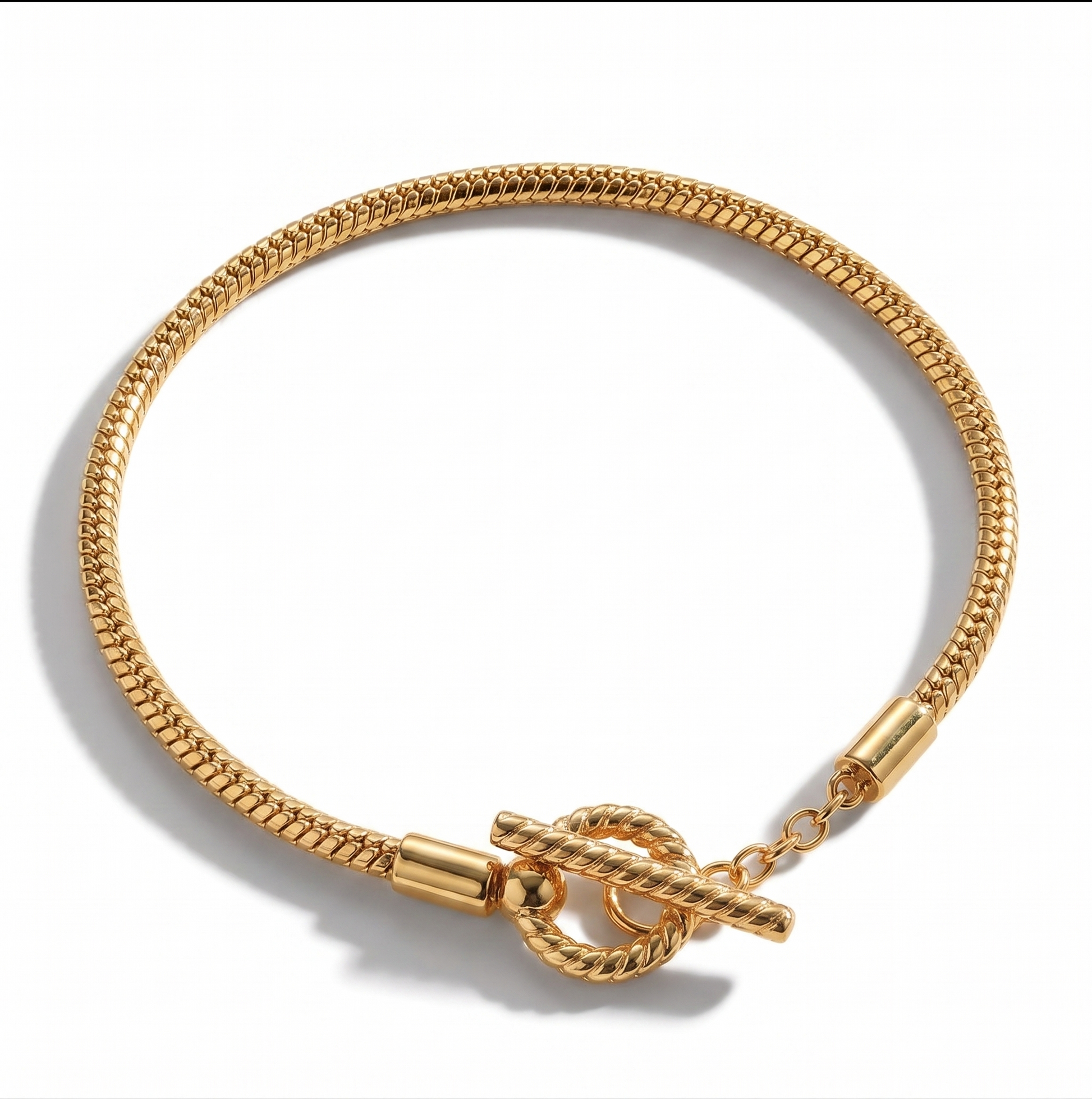 Pulseira Gleam aço inoxidável Eloz Studio - fundo branco