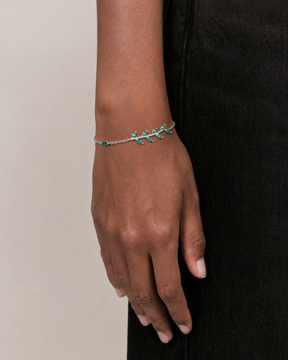 Pulseira JadeLeaf aço inoxidável Eloz Studio - com modelo