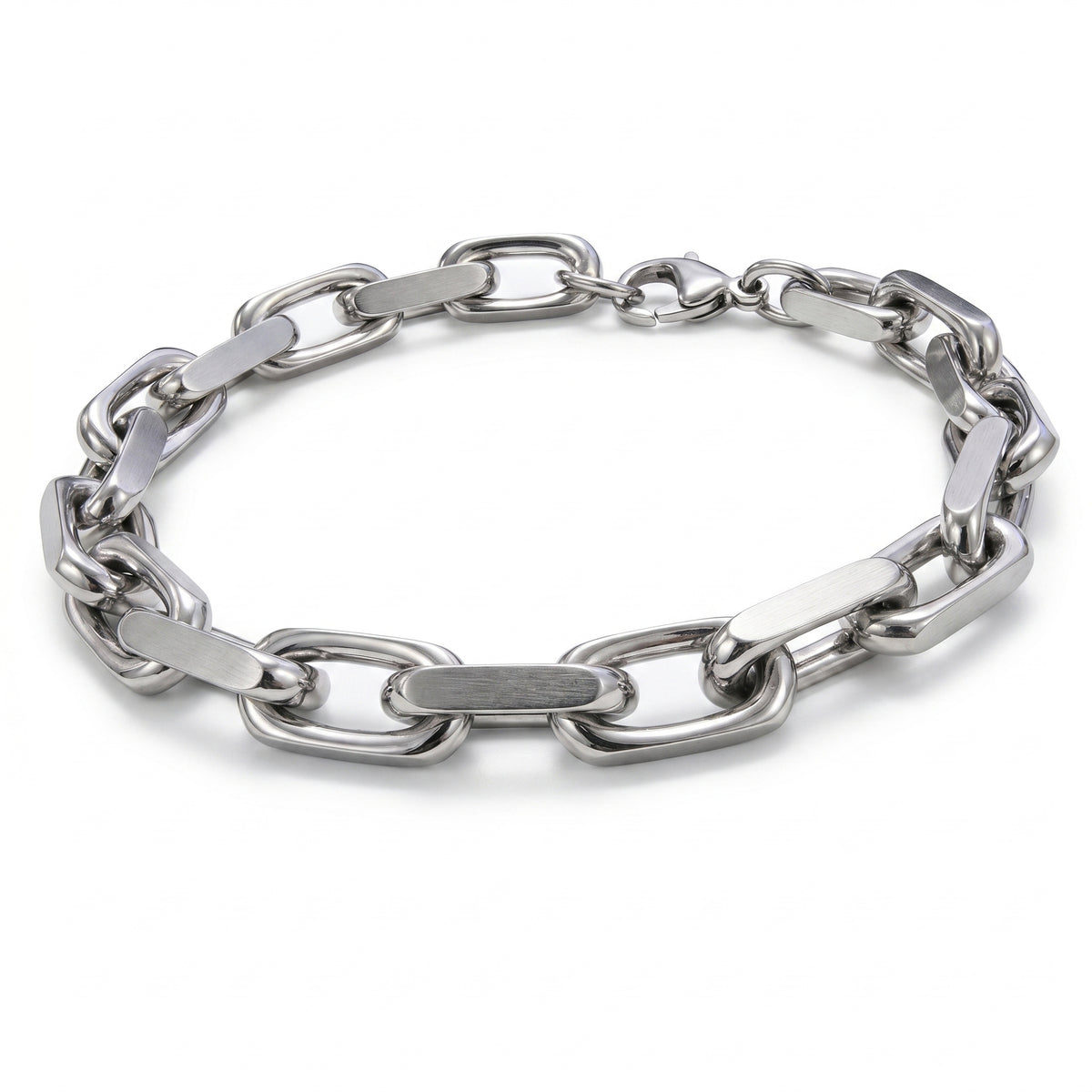 Pulseira Sanded aço inoxidável Eloz Studio - fundo branco