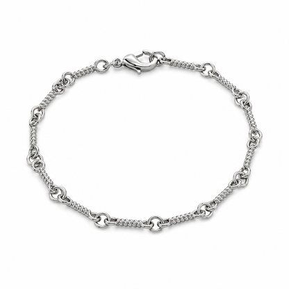 Pulseira Twist Link aço inoxidável Eloz Studio - fundo branco