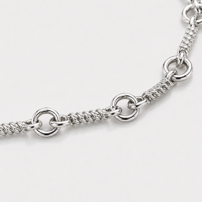 Pulseira Twist Link aço inoxidável Eloz Studio - detalhe